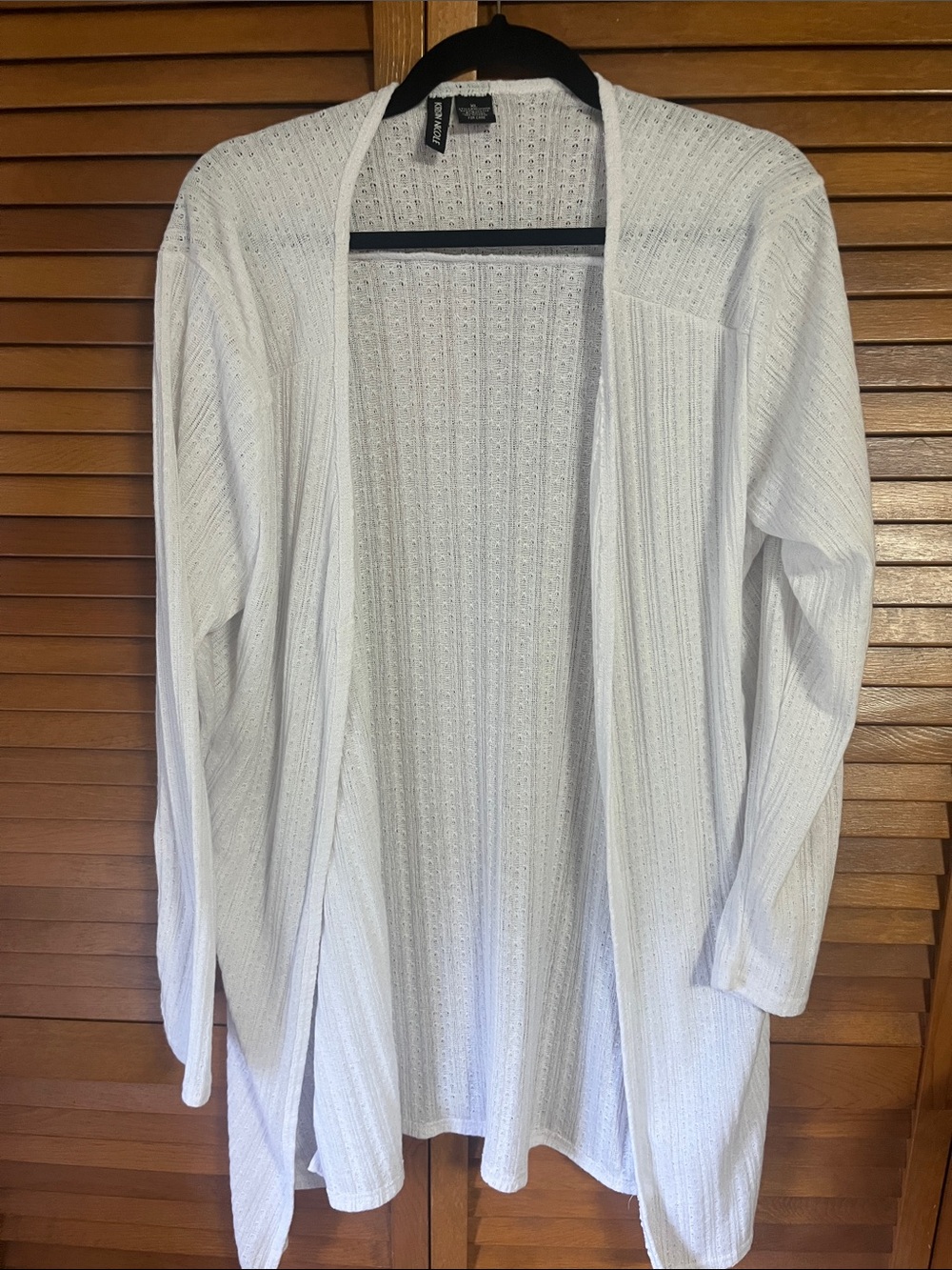 Kristin NicoleWhite Open-Front Women's Sweater Cardigan Size XL